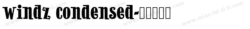 windz condensed字体转换